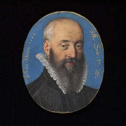 Retrato en miniatura de un hombre desconocido de 57 años, 1588